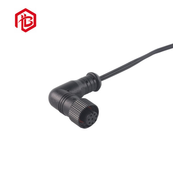 Male to Female M12 Waterproof Connector Made by PVC/Rubber/Nylon