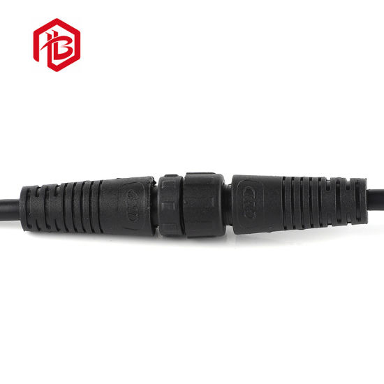 Rubber Line M12 2 Pin Cable Waterproof Nylon Connector