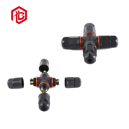 Screw Type Electrical 4 Way Connector with 2pin PVC Cable Splitter