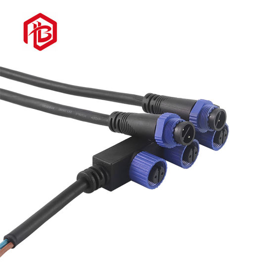 Waterproof Rubber Line Pin Cable F - connector for Street Lamps