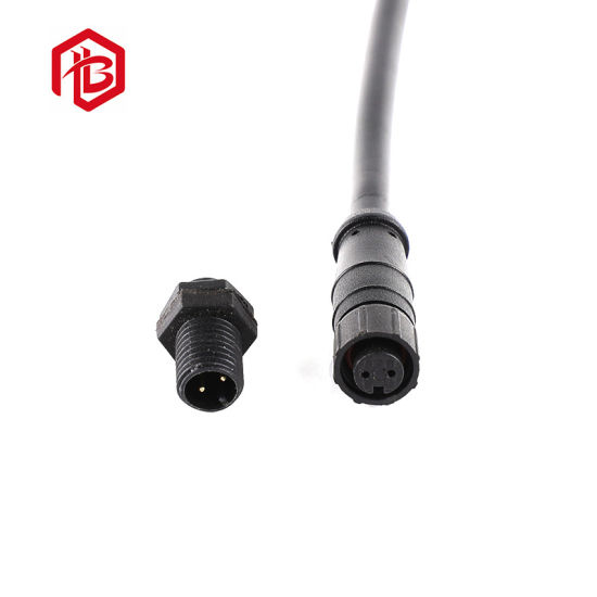 LED Waterproof Cable Connector M8 Nylon/PVC 220V 2pin 3pin 4pin Connector