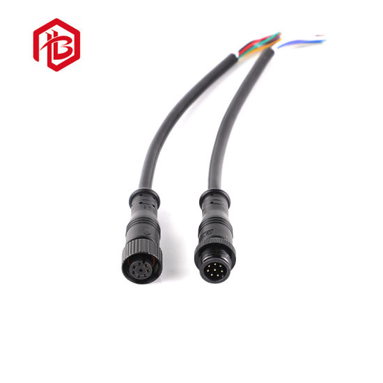 Metal M12 Type Male Female 2pin to 8 Pin Cable IP67 Waterproof Connector
