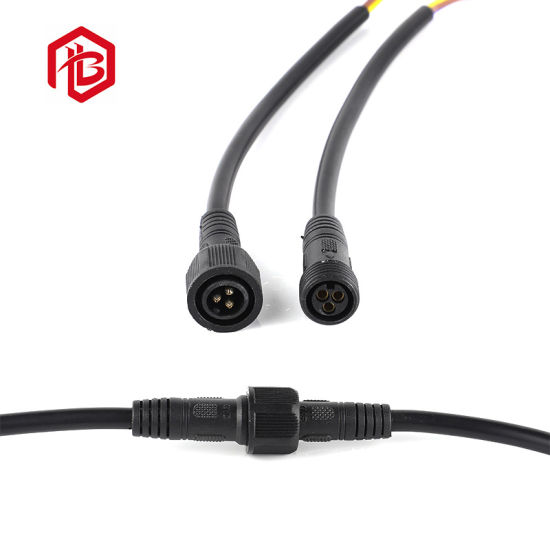 Free Adjustment Length IP67 Waterproof Connector 4 Pin Cable Plug