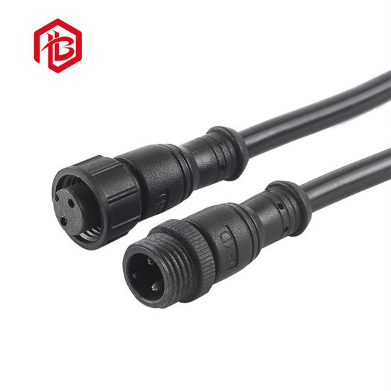 Male and Female Waterproof M15 Electrical Connector with 2pin PVC Cable Splitter